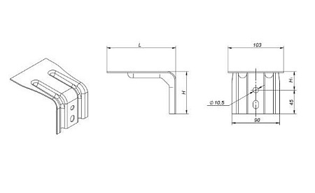 Крепление стеновое усиленное AR П100x80x105