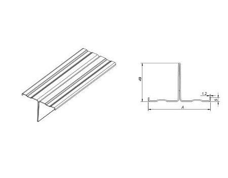 Профиль вертикальный основной Т-обр. AR ВО69x50x1,2